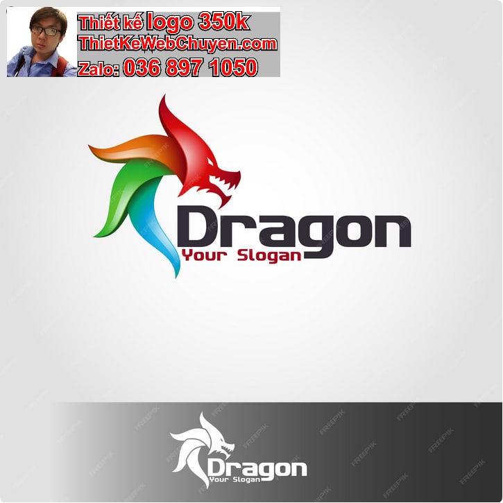 Thiết kế logo online con rồng 