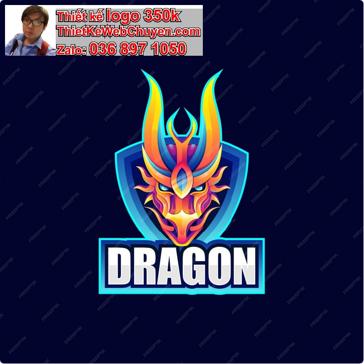 Thiết kế logo online con rồng 
