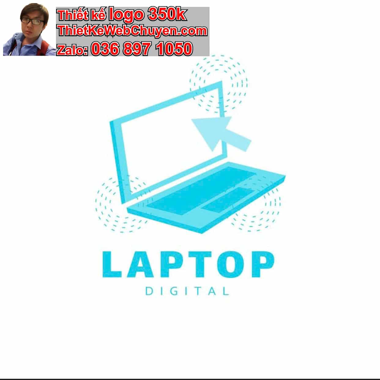Thiết kế logo online cửa hàng laptop máy tính 