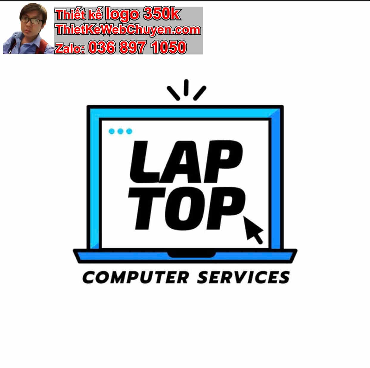 Thiết kế logo online cửa hàng laptop máy tính 