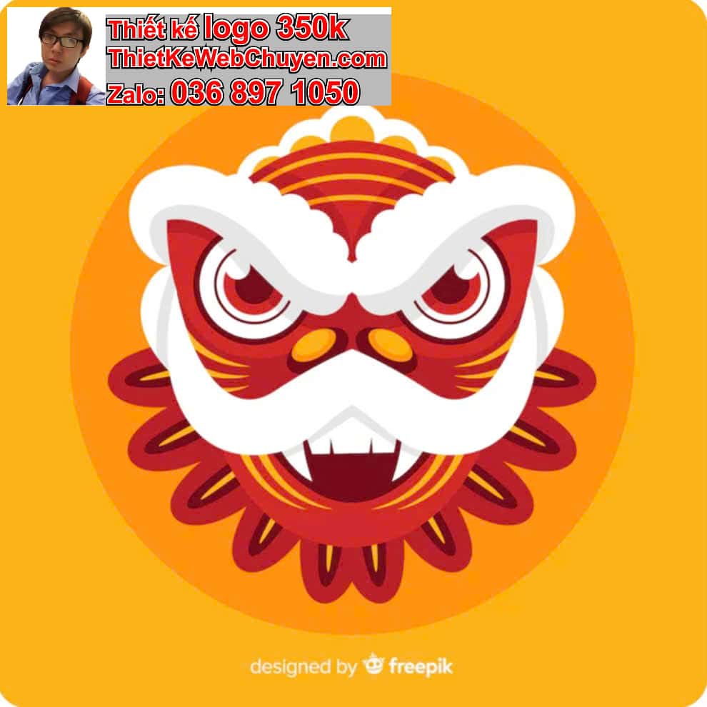 Thiết kế logo online đầu lân