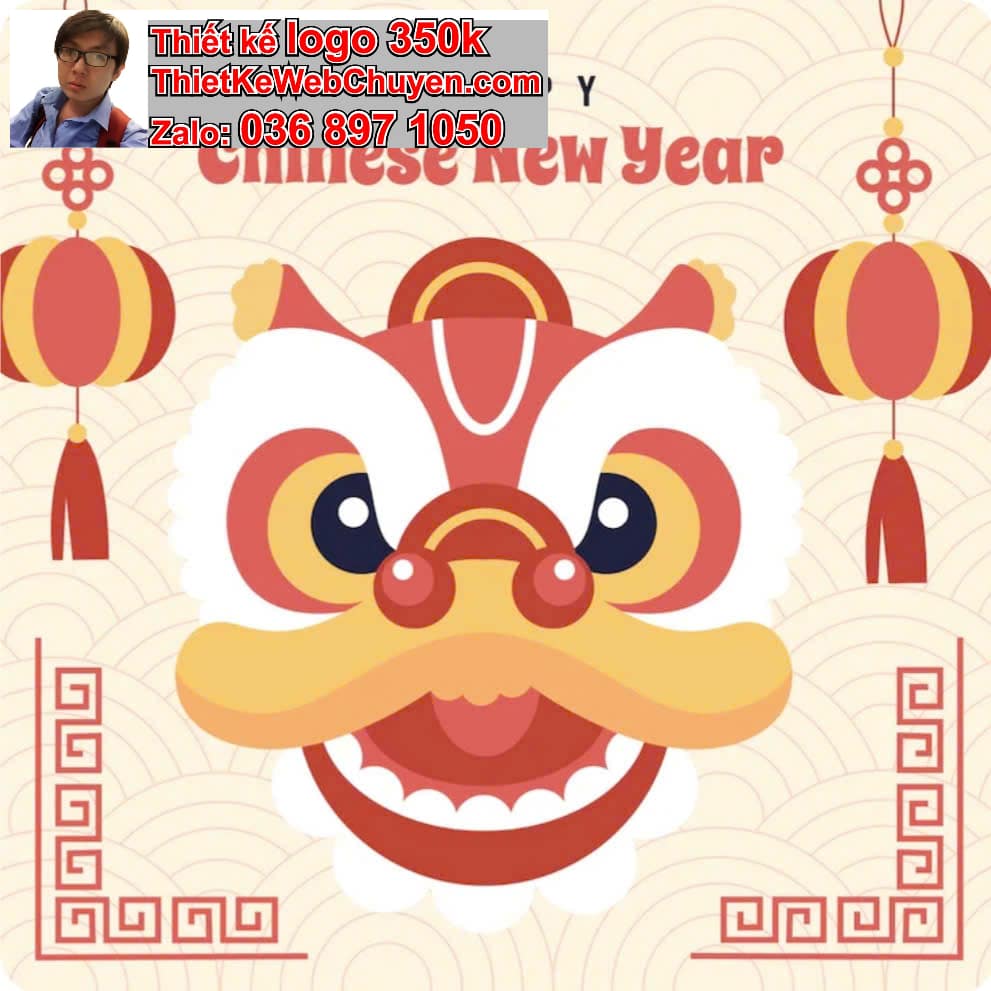 Thiết kế logo online đầu lân