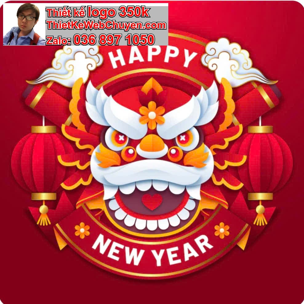 Thiết kế logo online đầu lân