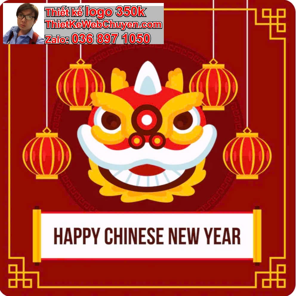 Thiết kế logo online đầu lân