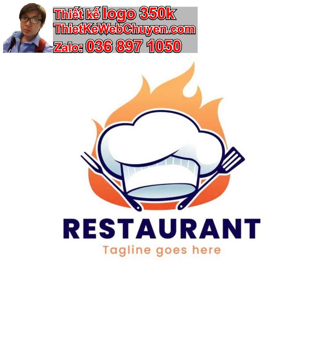 Thiết kế logo online dịch vụ nấu ăn 