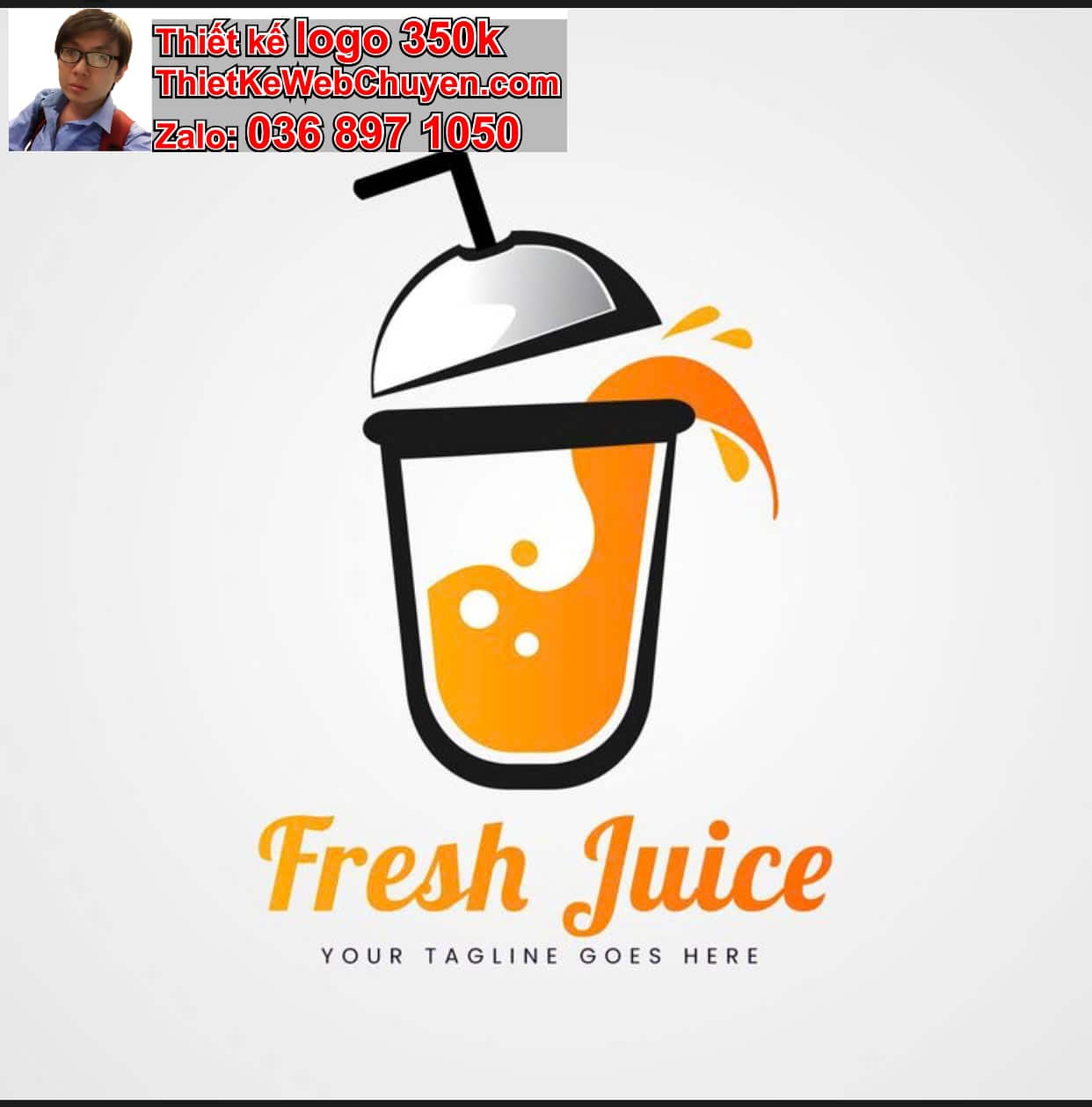 Thiết kế logo online ép sinh tố