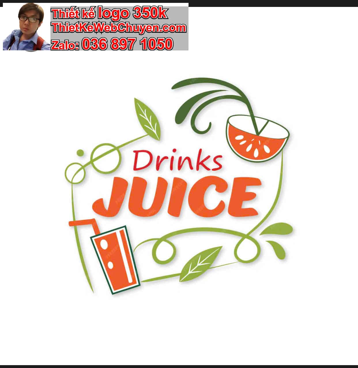 Thiết kế logo online ép sinh tố