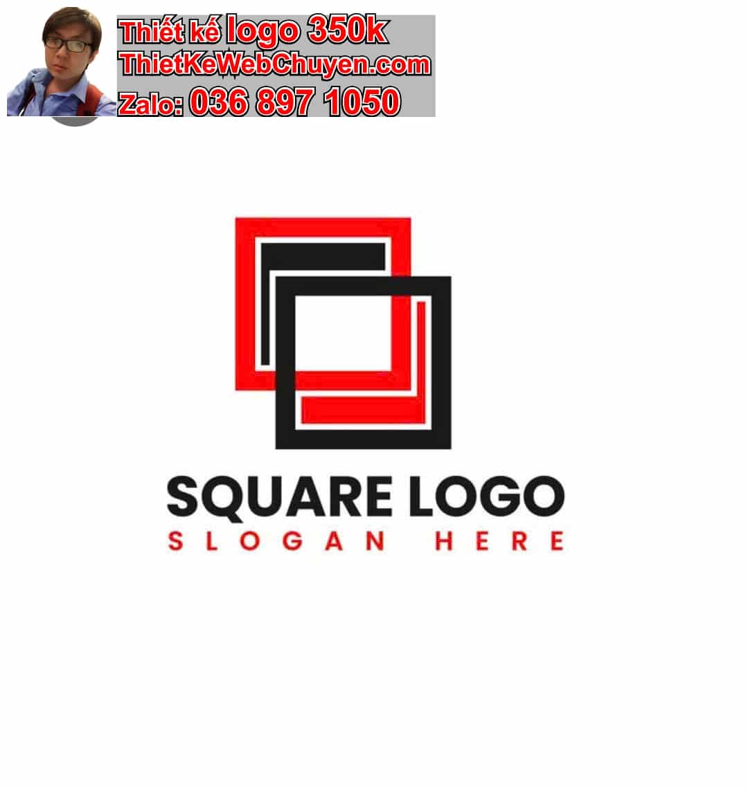 Thiết kế logo online hình vuông 
