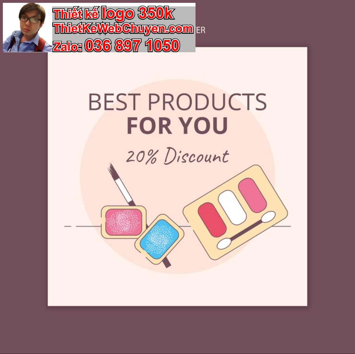 Thiết kế logo online makeup đẹp