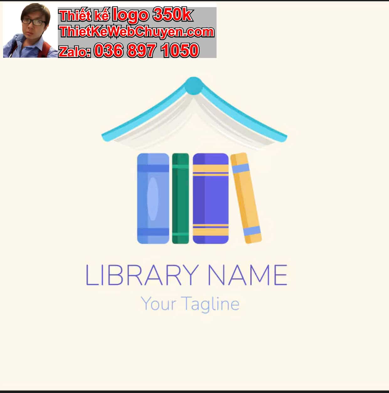 Thiết kế logo online nhà sách 