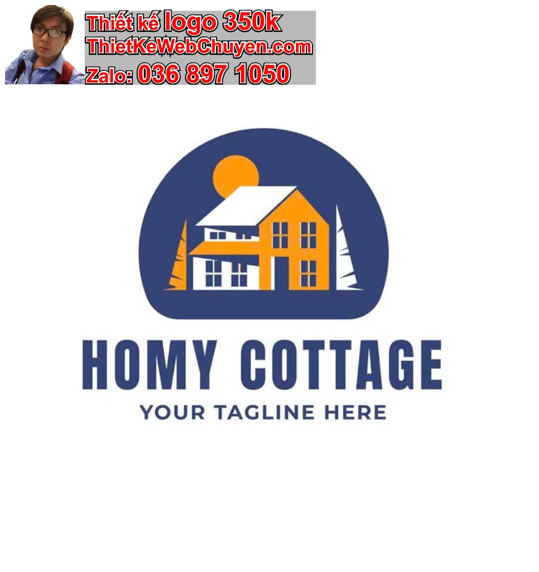 Thiết kế logo online nhà sàn