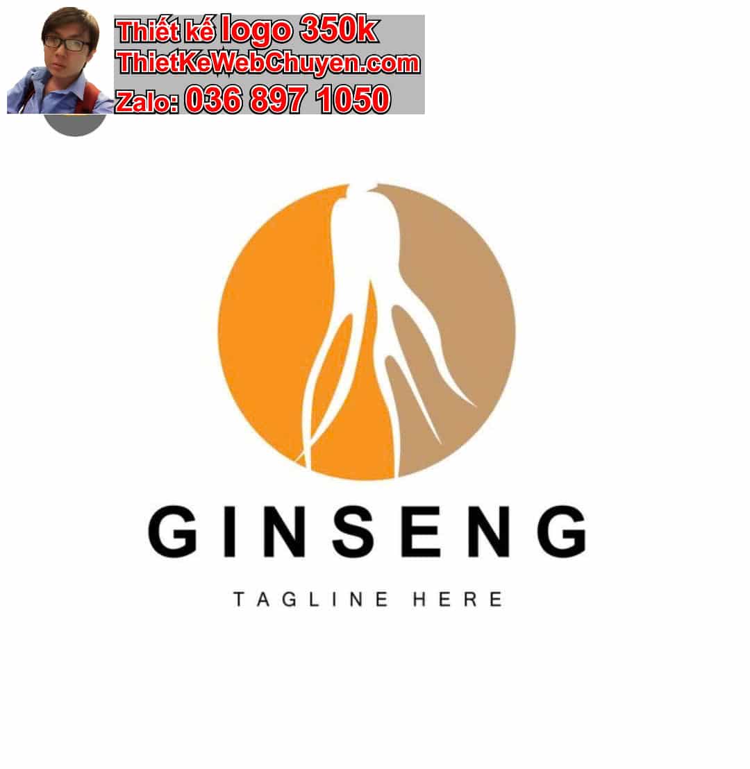 Thiết kế logo online nhân sâm