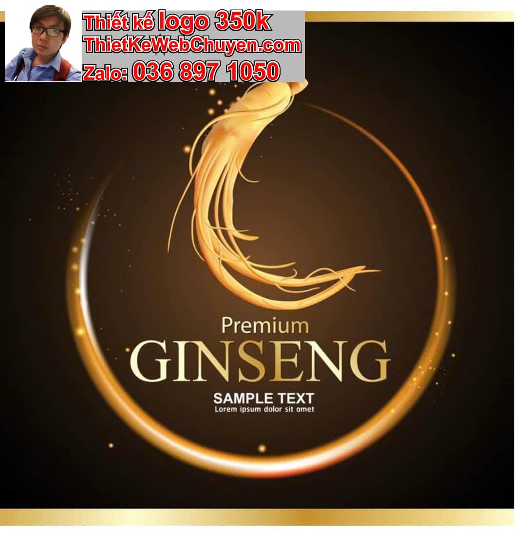 Thiết kế logo online nhân sâm