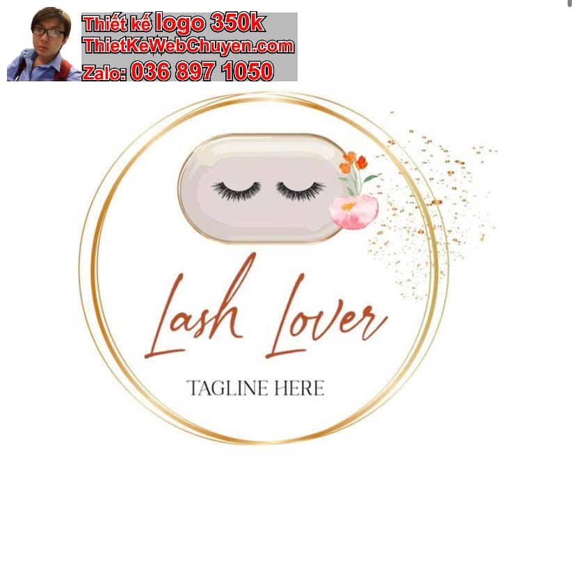 Thiết kế logo online nối lông mi 