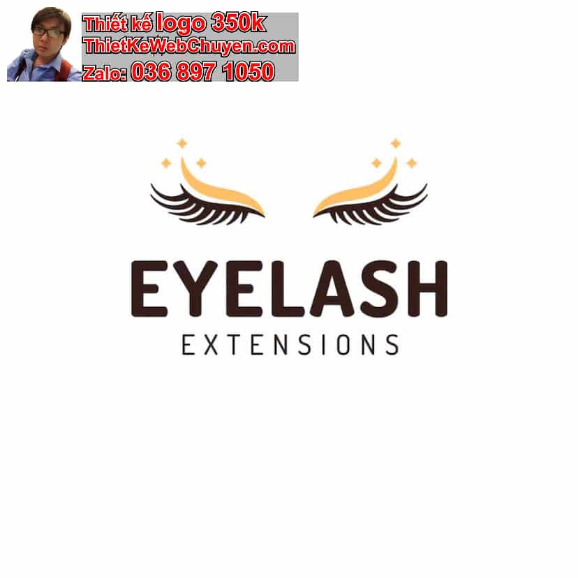 Thiết kế logo online nối lông mi 