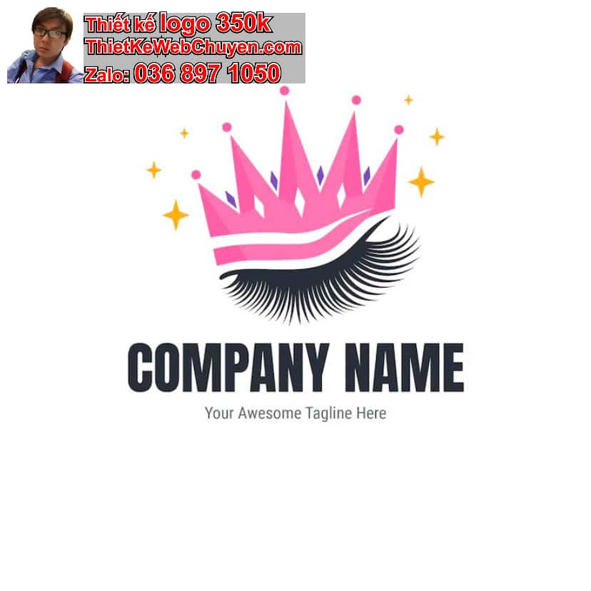 Thiết kế logo online nối lông mi 