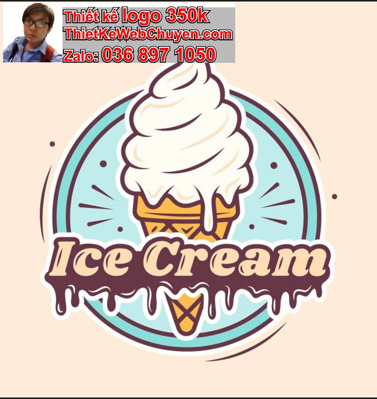 Thiết kế logo online kem 