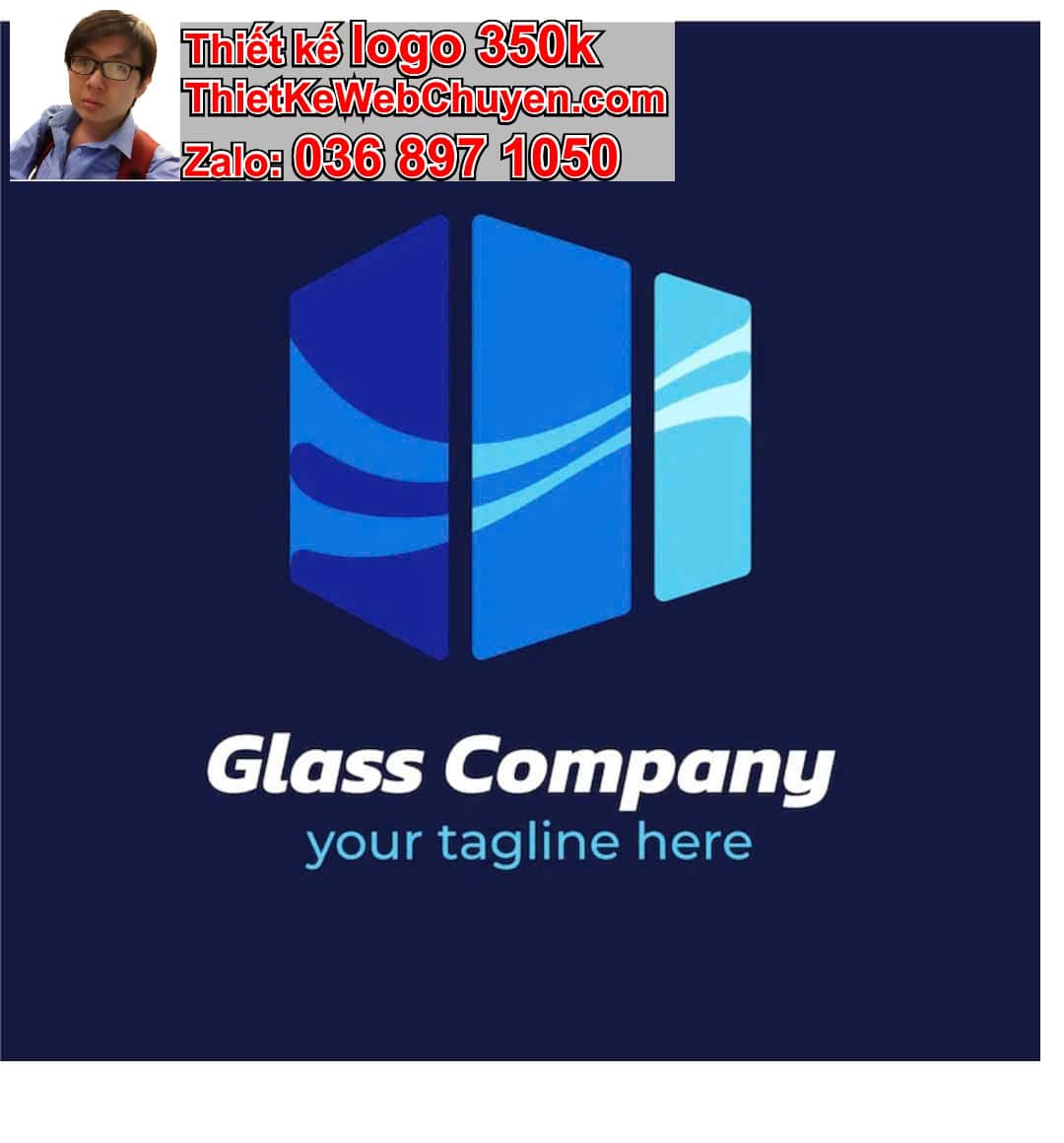 Thiết kế logo online nhôm kính