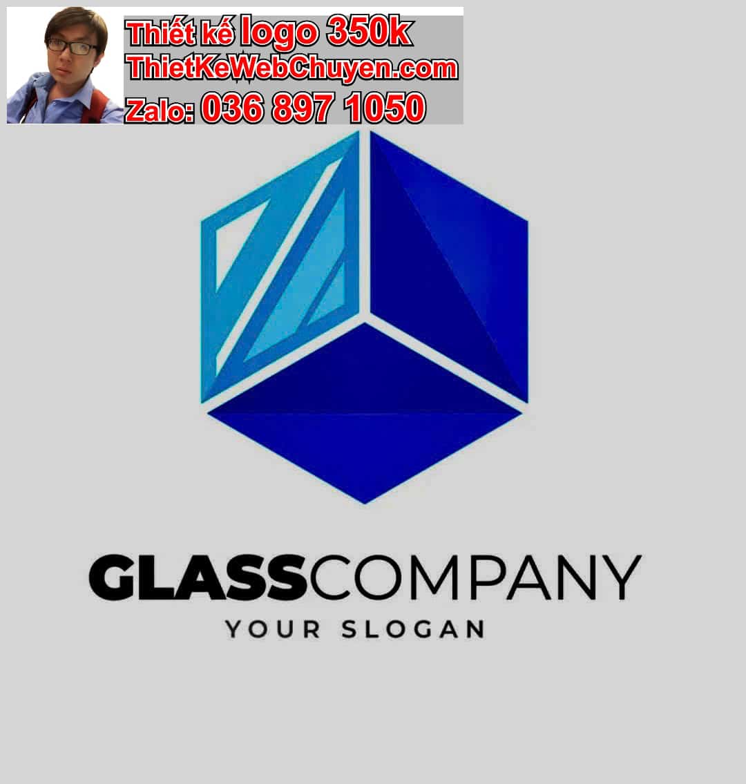 Thiết kế logo online nhôm kính