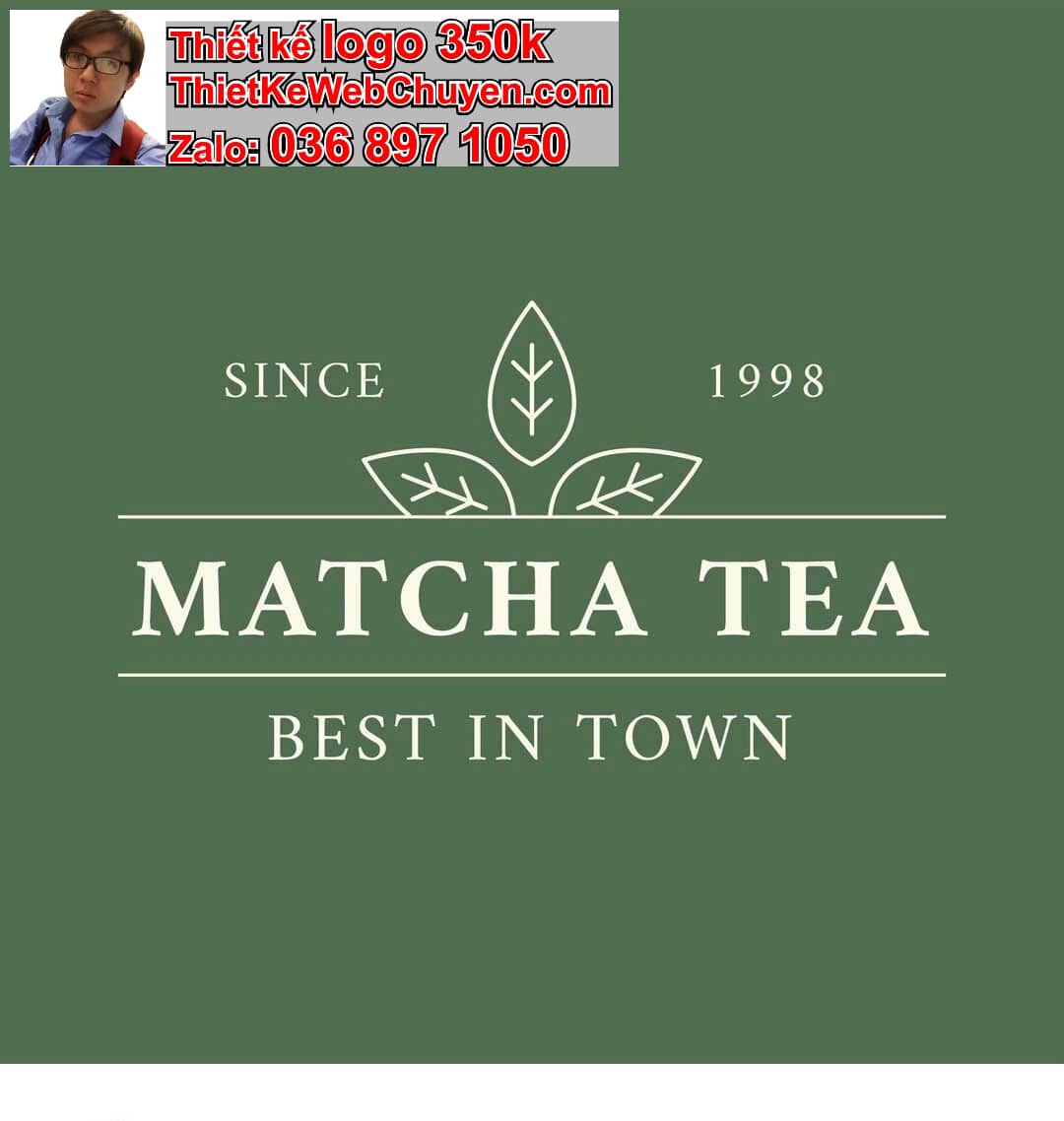 Thiết kế logo online trà xanh