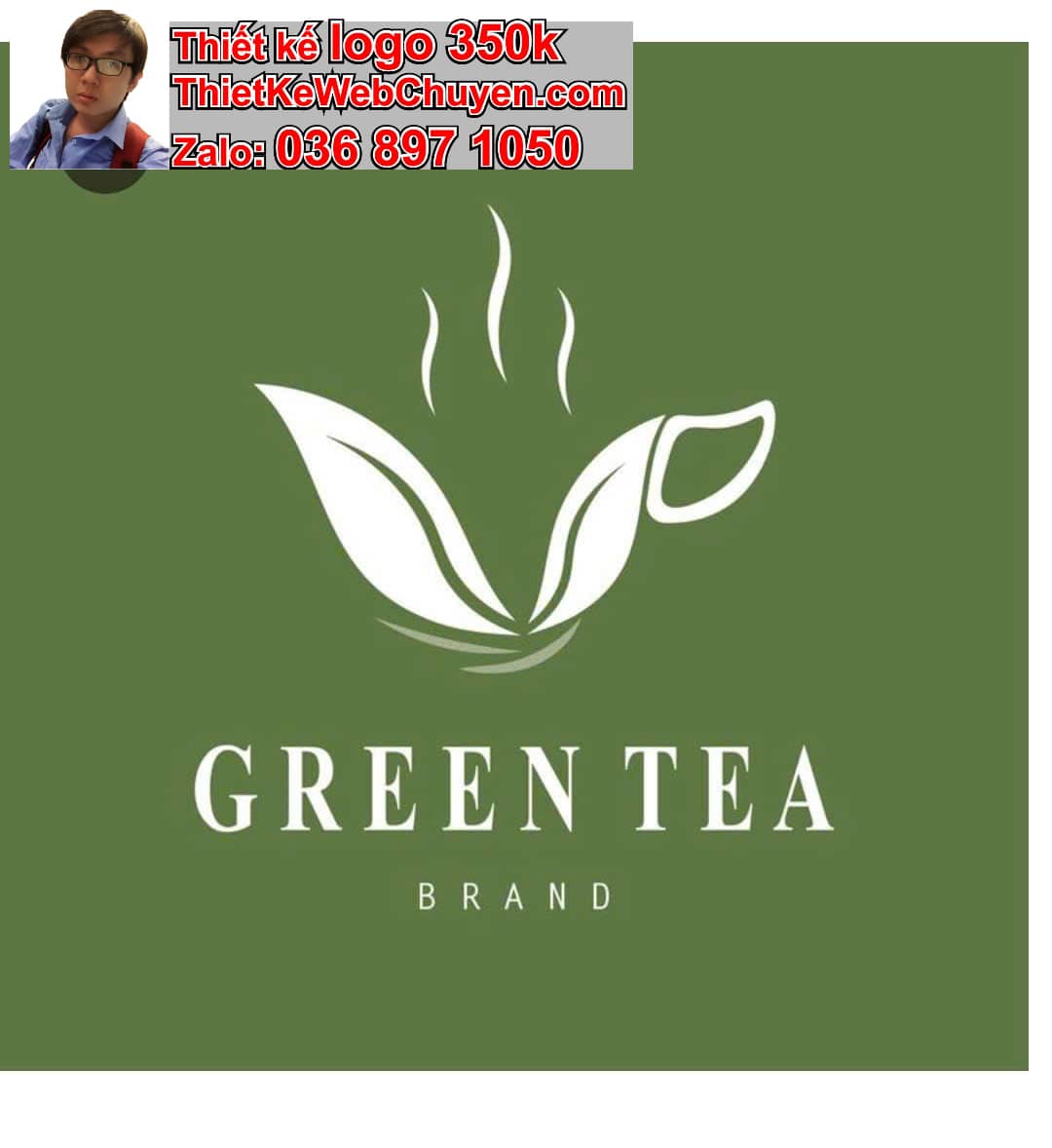 Thiết kế logo online trà xanh