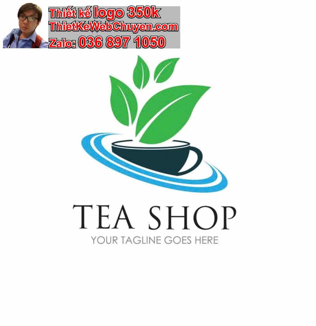 Thiết kế logo online trà xanh