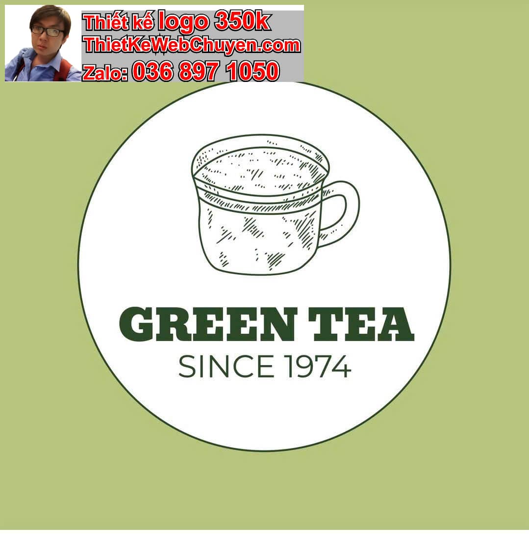 Thiết kế logo online trà xanh