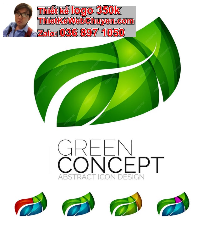 Thiết kế logo online phong cách eco xanh cho thương hiệu nông nghiệp sạch