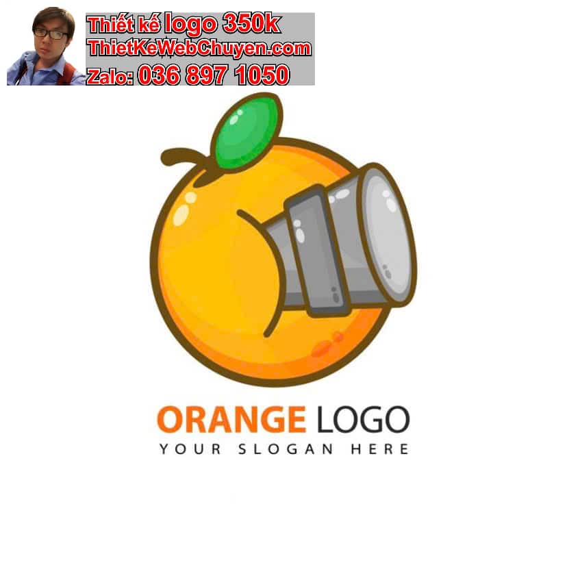 Thiết kế logo online quả cam