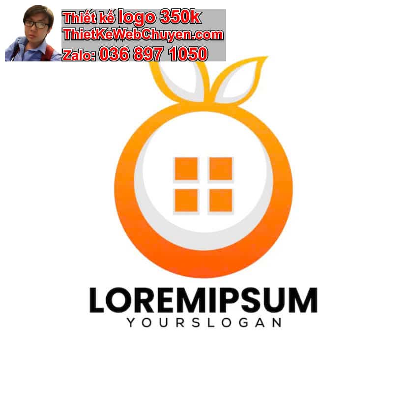Thiết kế logo online quả cam