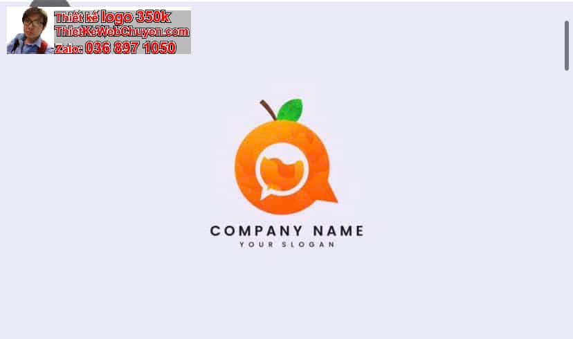 Thiết kế logo online quả cam