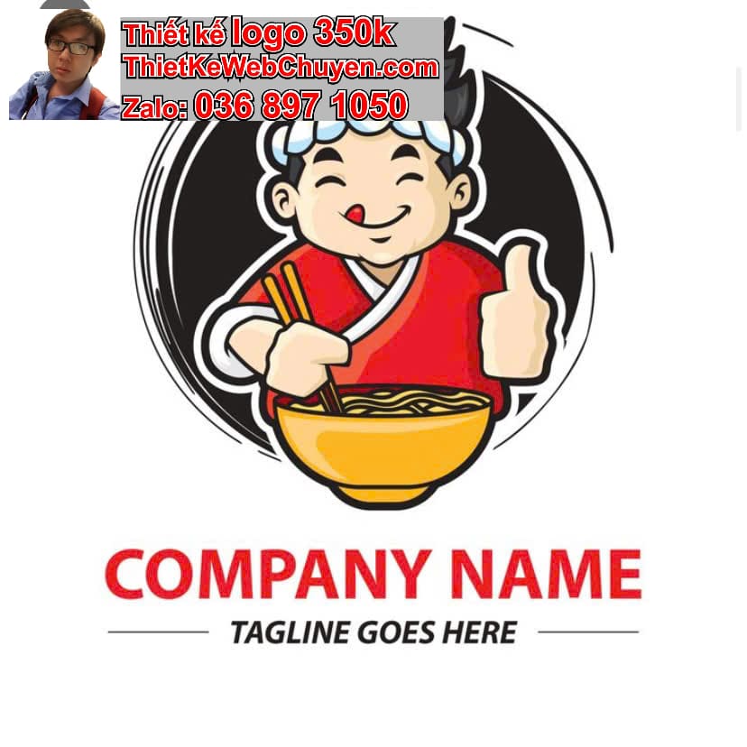 Thiết kế logo online quán phở bò gà