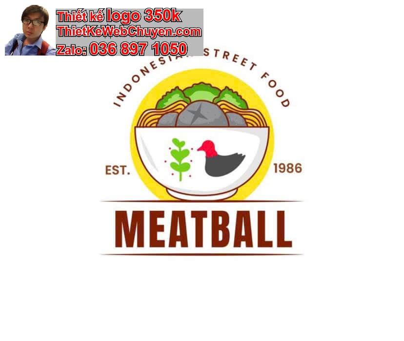 Thiết kế logo online quán phở bò gà