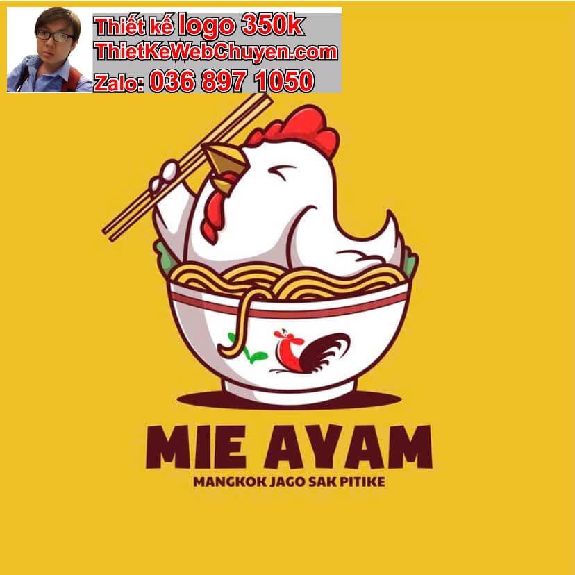 Thiết kế logo online quán phở bò gà