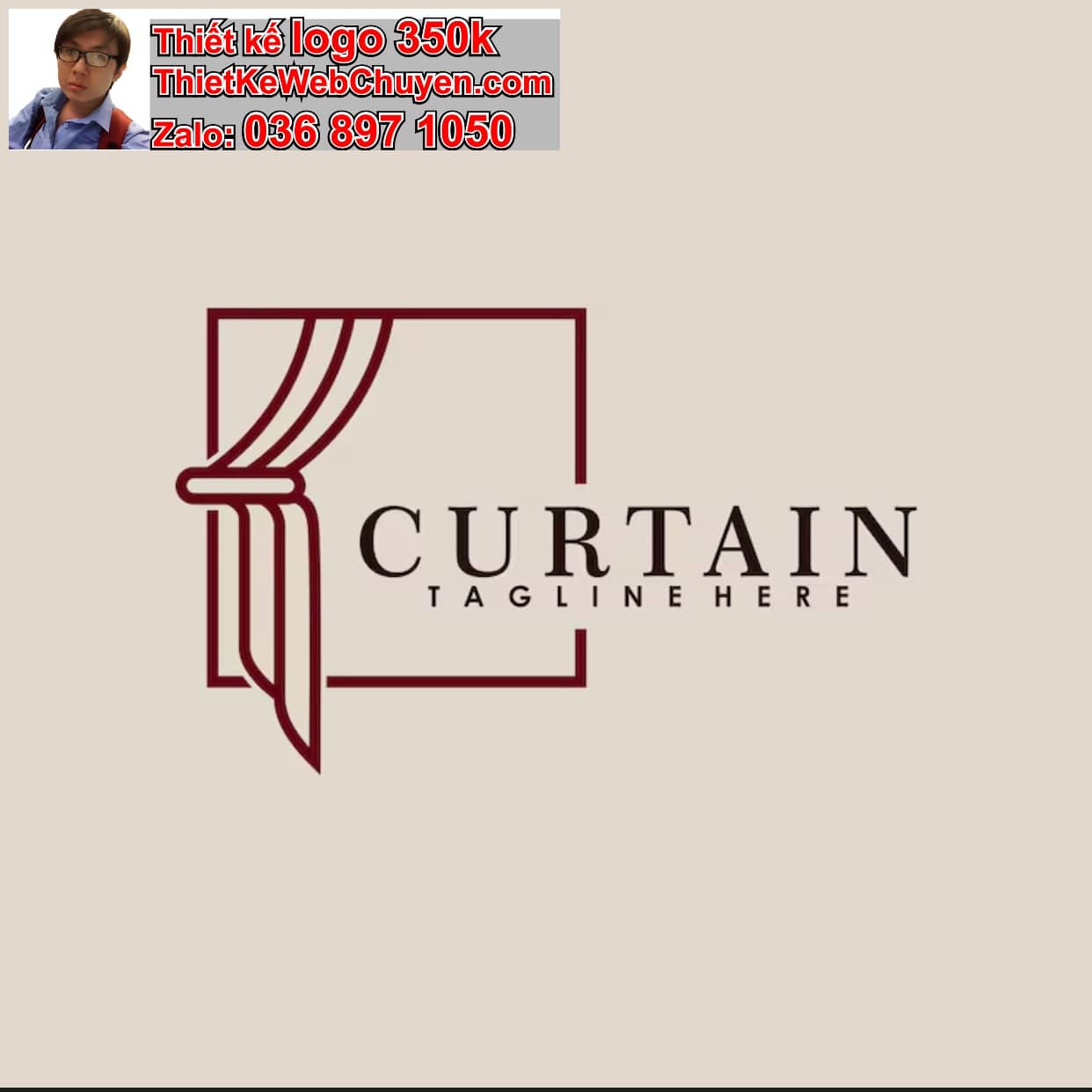 Thiết kế logo online shop rèm cửa
