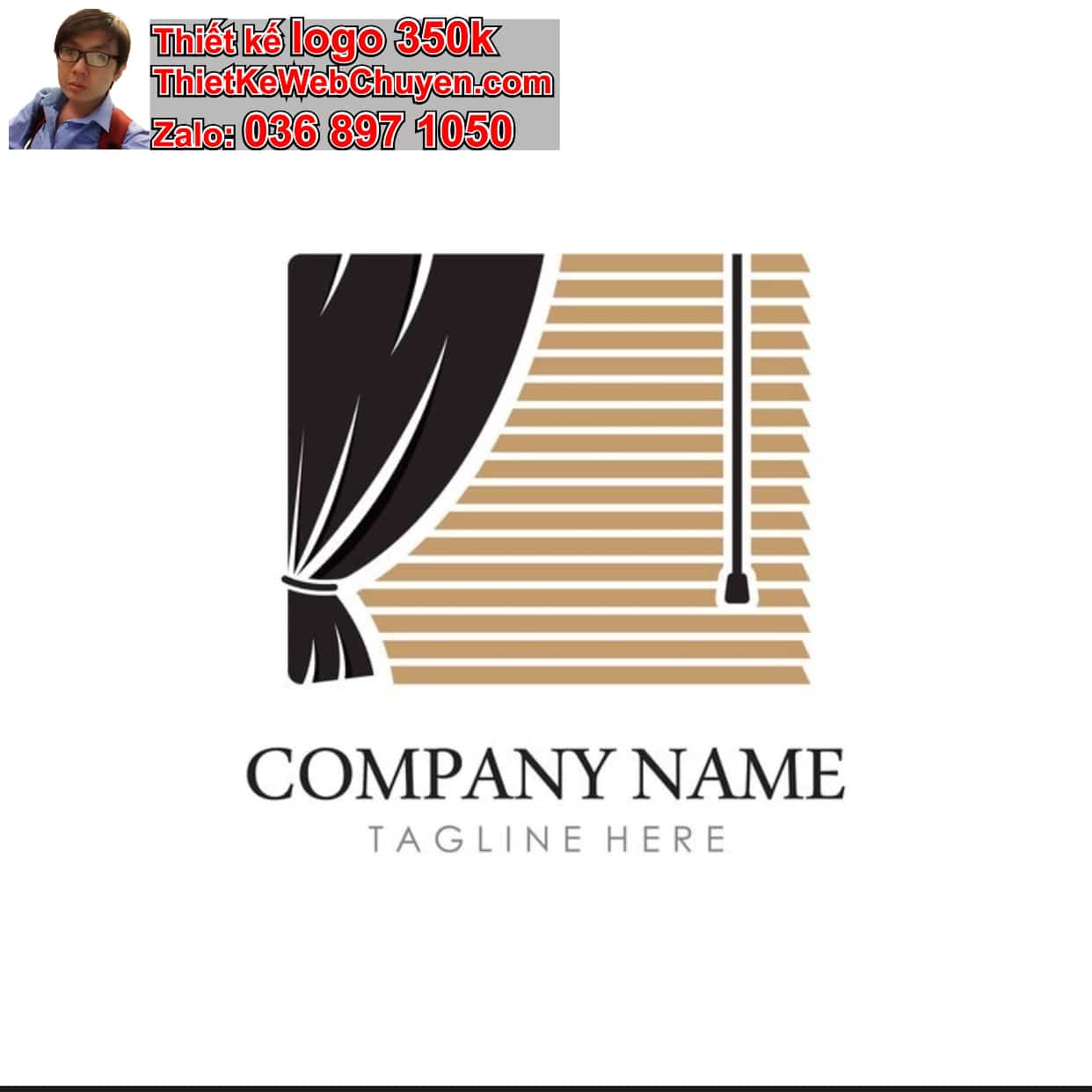 Thiết kế logo online shop rèm cửa