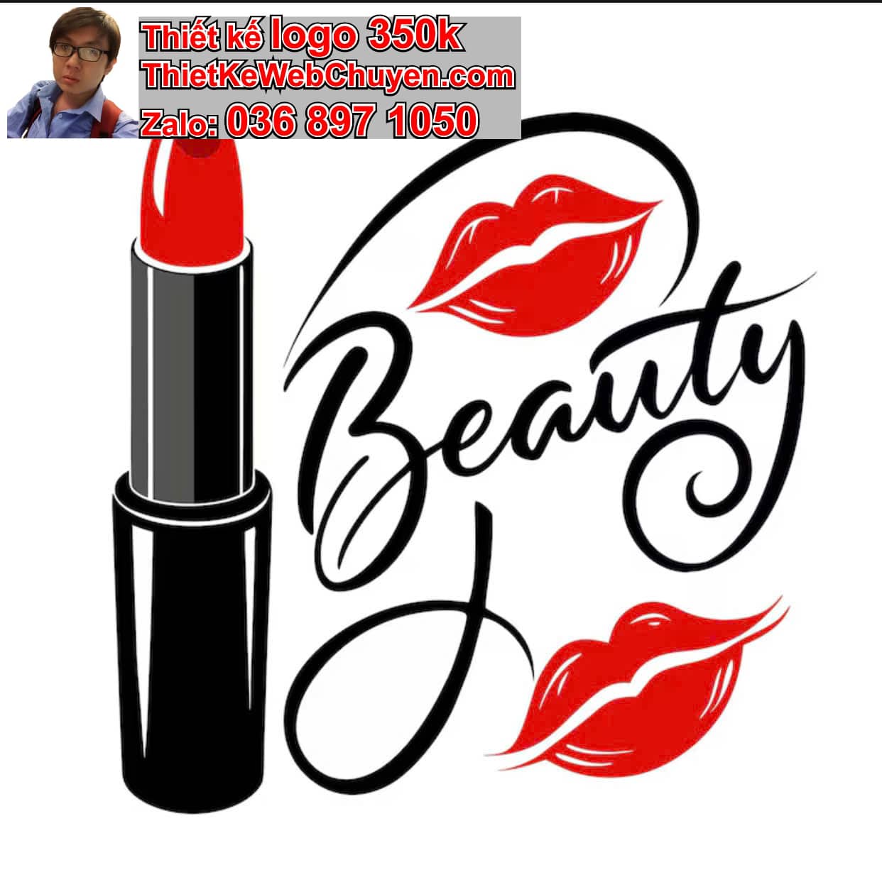 Thiết kế logo online shop son môi 