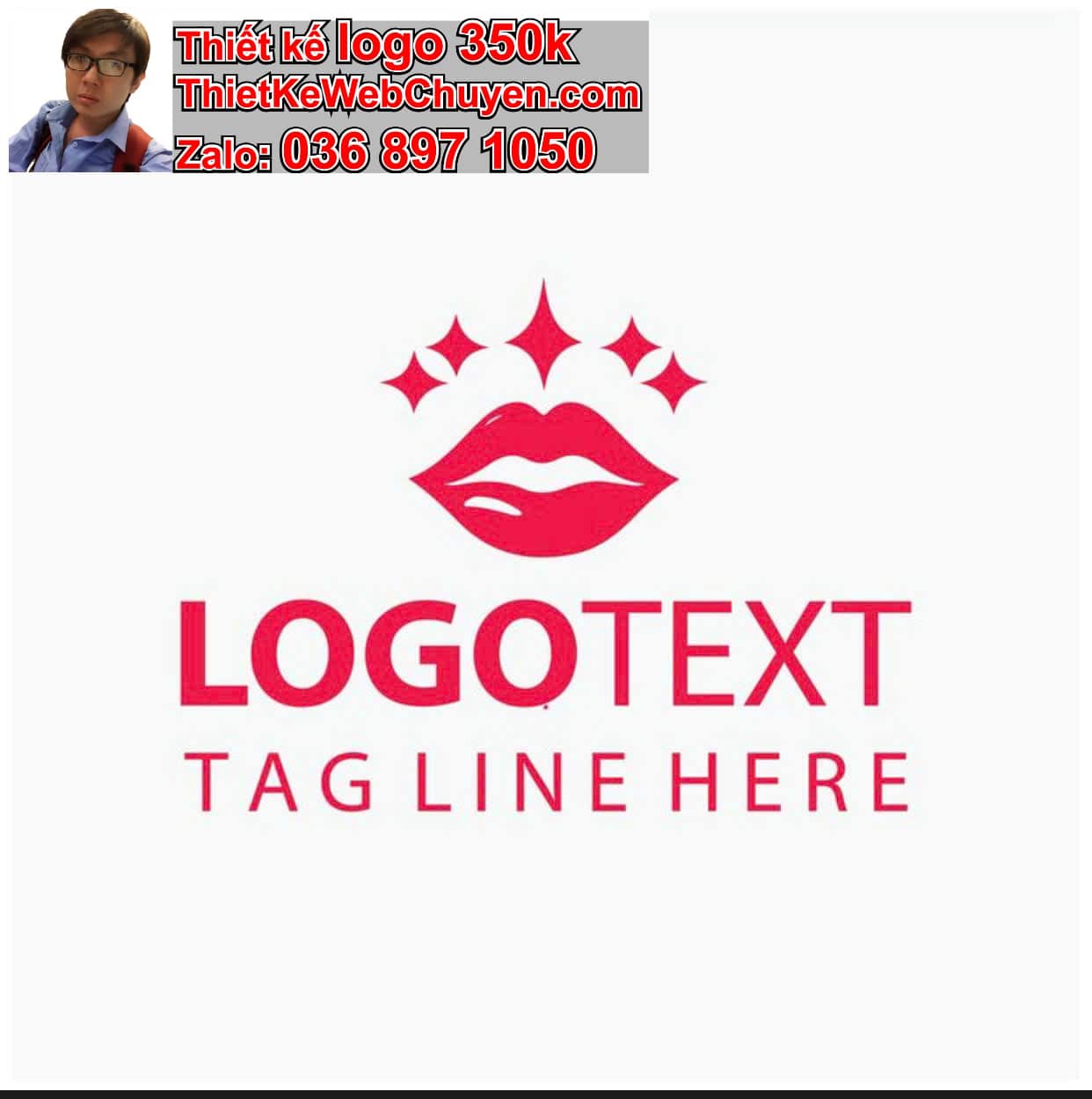 Thiết kế logo online shop son môi 