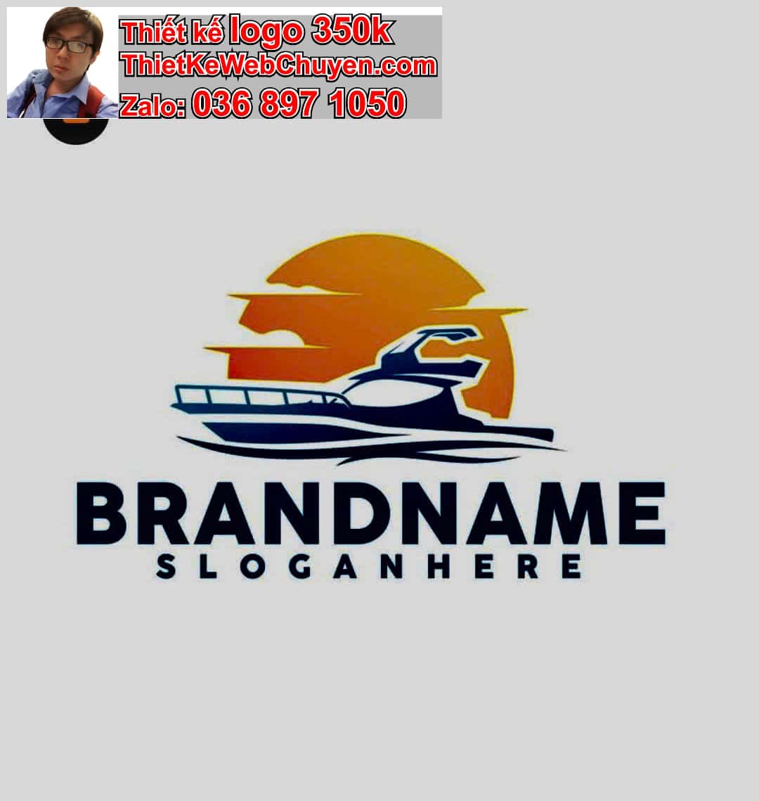 Thiết kế logo online tàu thuyền 