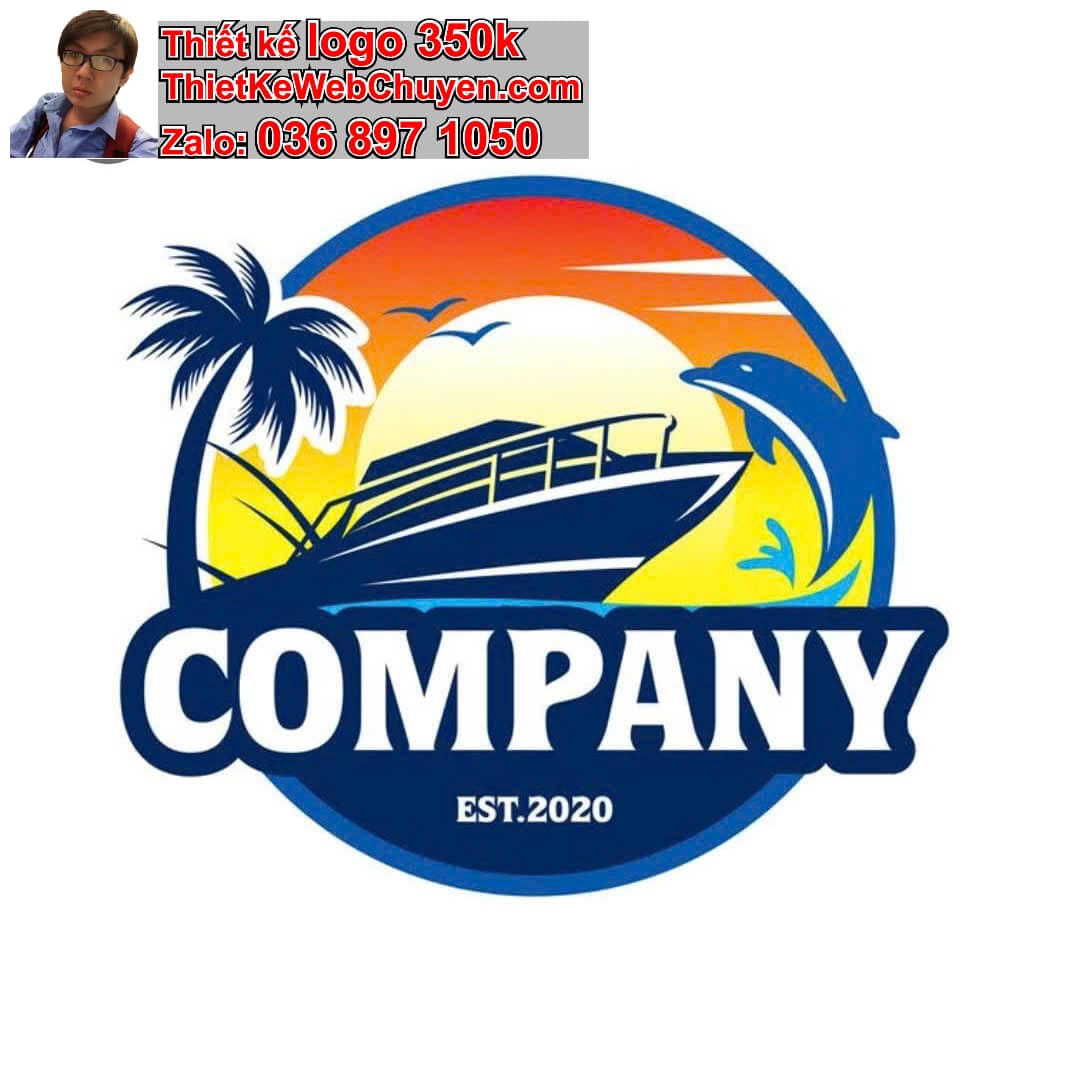 Thiết kế logo online tàu thuyền 
