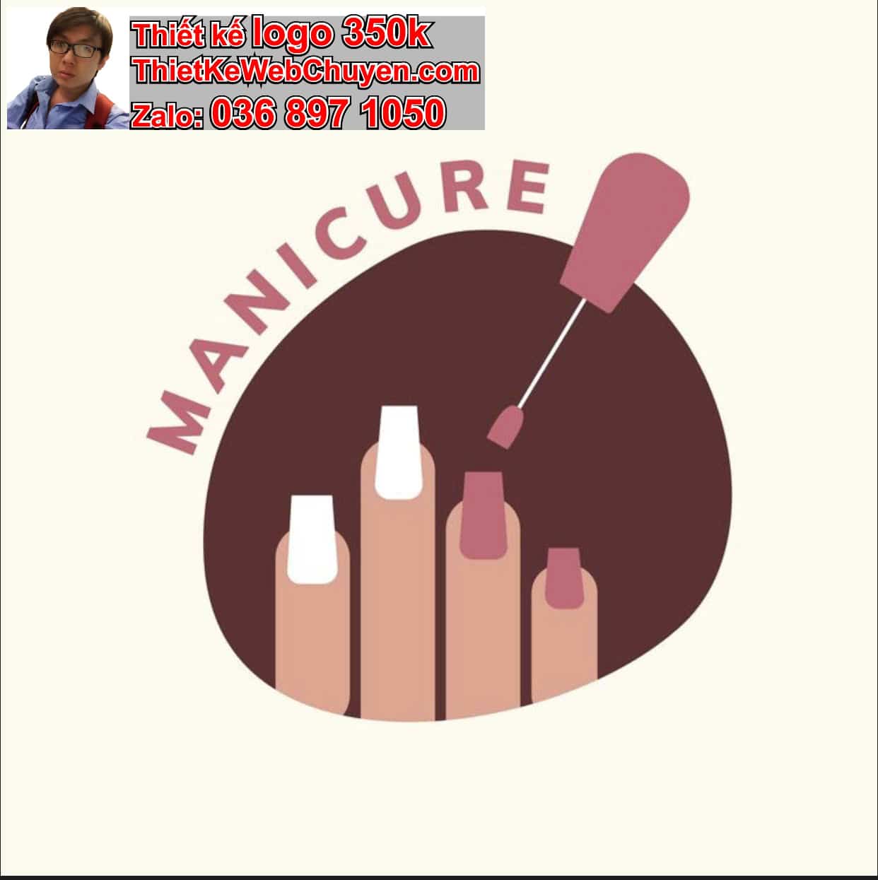 thiết kế logo online thẩm mỹ viện nail