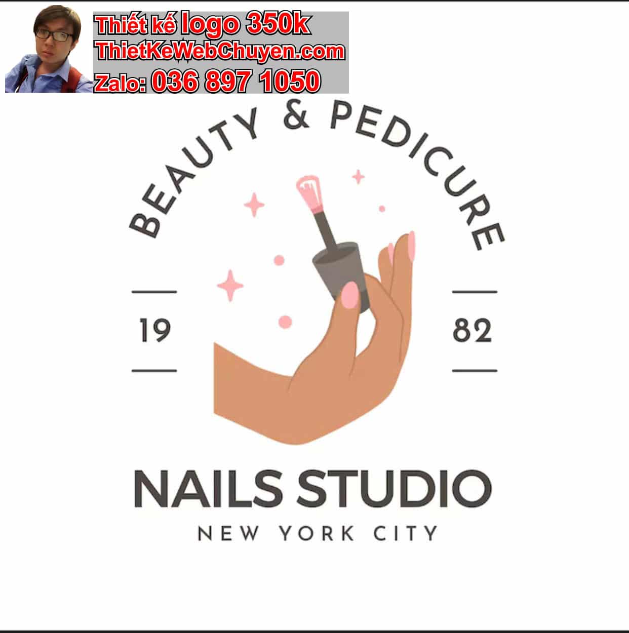 thiết kế logo online thẩm mỹ viện nail