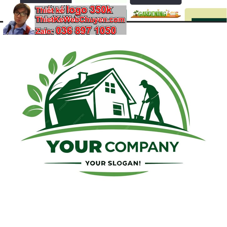 Thiết kế logo online thi công cảnh quan sân vườn
