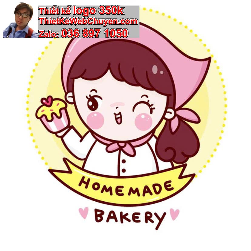 Thiết kế logo online tiệm bánh kem 