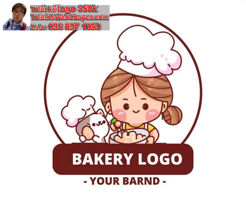 Thiết kế logo online tiệm bánh kem 