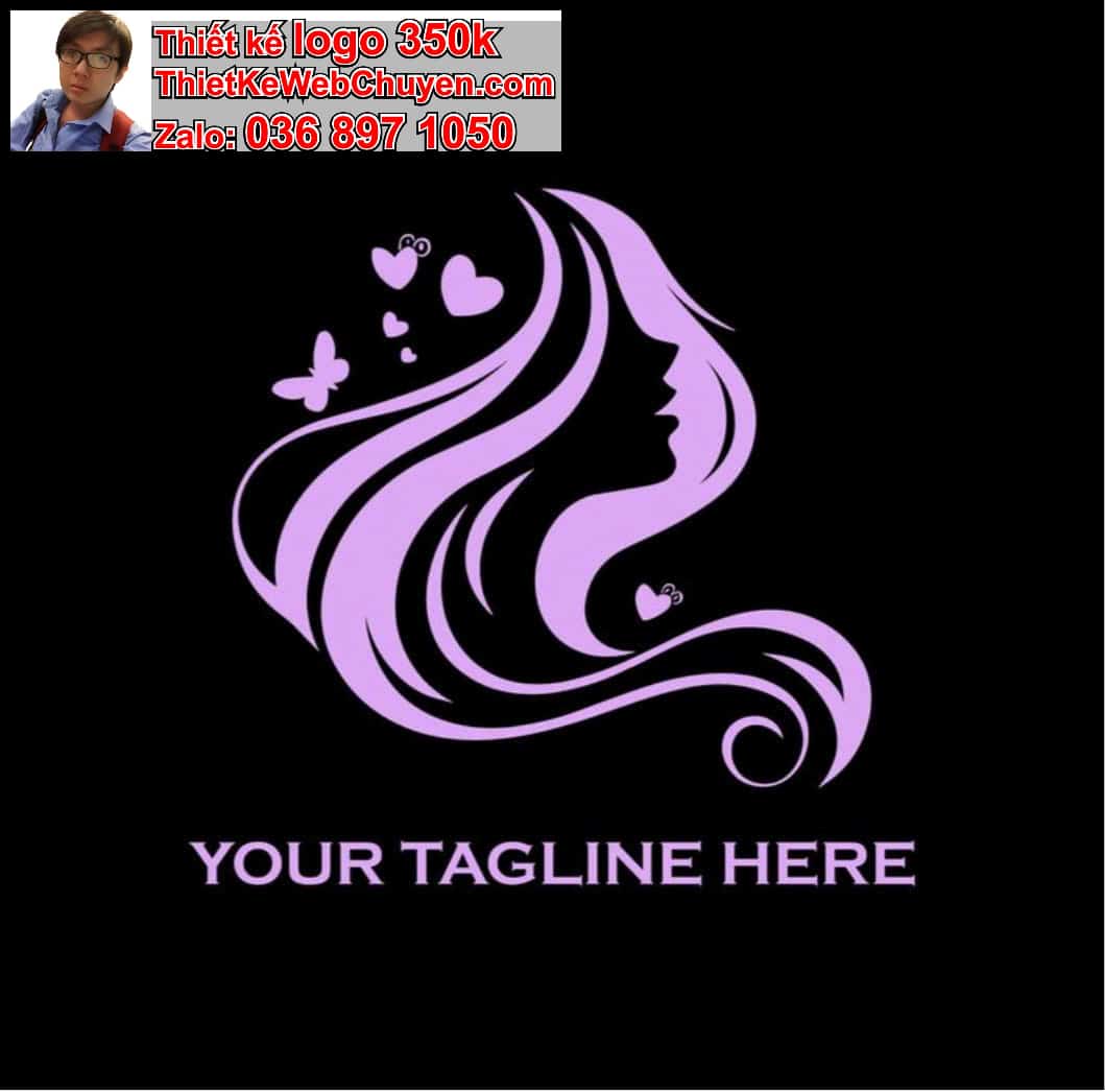 Thiết kế logo online tóc nữ đẹp 