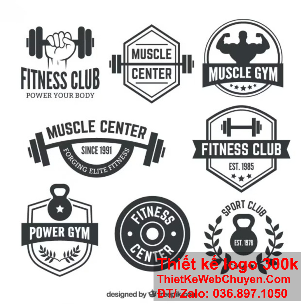 Thiết kế logo phòng tập gym đẹp và bền vững. Thiết kế logo phòng tập gym mang tính thẩm mỹ cao.