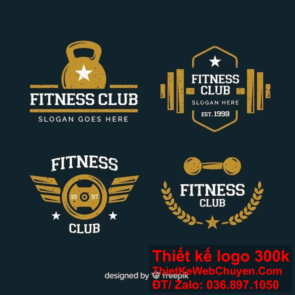 Thiết kế logo phòng tập gym đậm chất thể thao. Thiết kế logo phòng tập gym với phong cách trẻ trung.