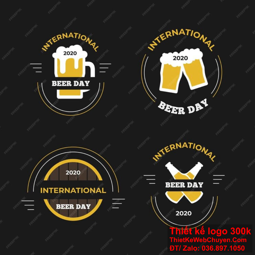 Hình ảnh thực phẩm và đồ uống là gợi ý tốt cho thiết kế logo quán nhậu. Phong cách cổ điển là lựa chọn tốt cho thiết kế logo quán nhậu.