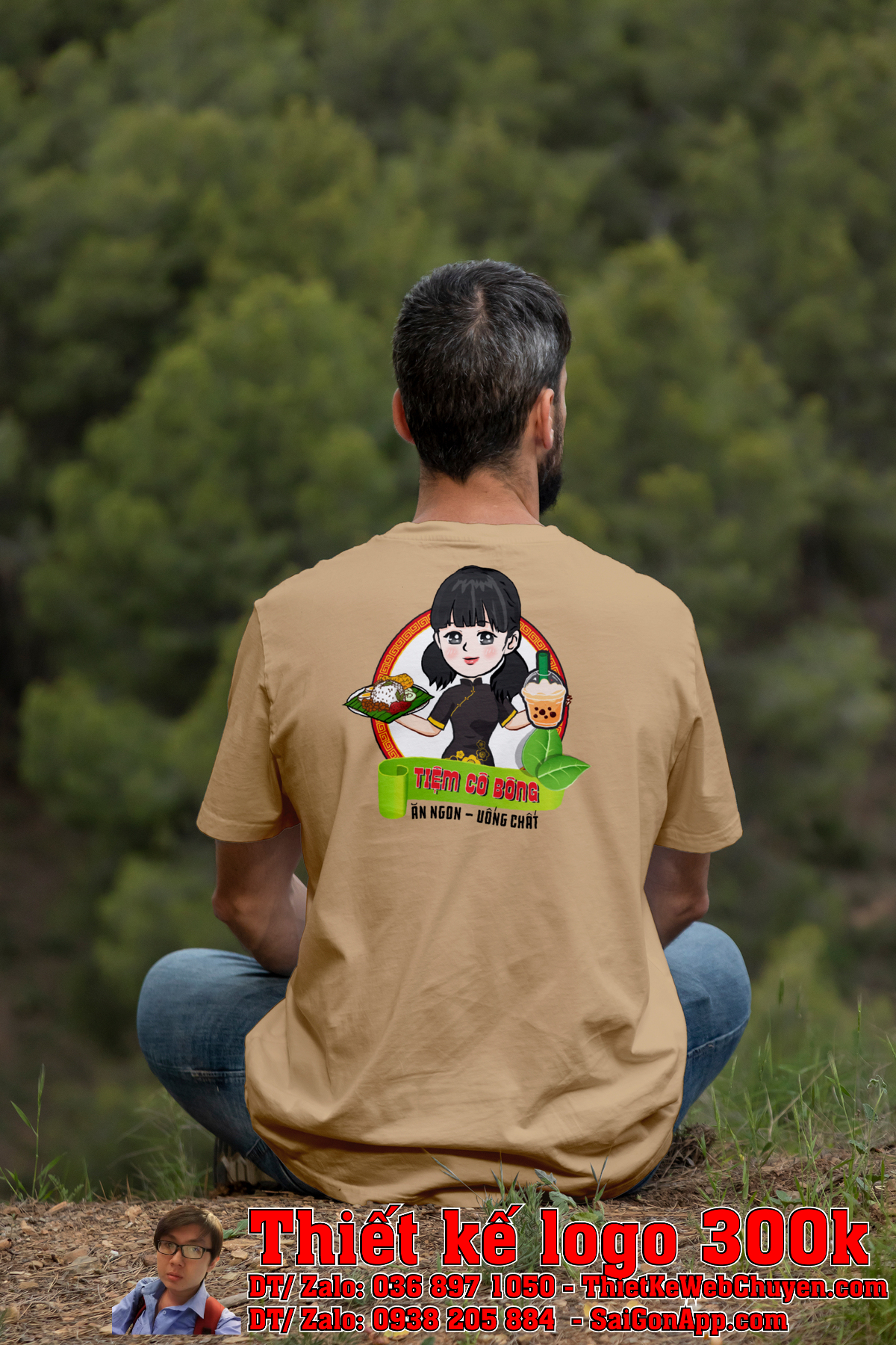 Logo trên bao bì Ứng dụng thiết kế logo Tiệm Cô Bông trên bao bì sản phẩm